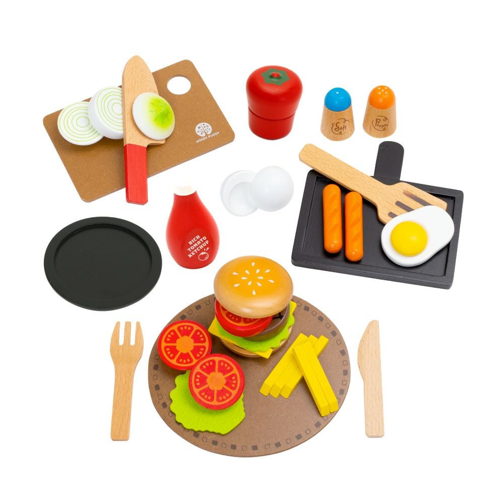 はじめてのおままごと 洋食屋さんセットDX | ウッディプッディ