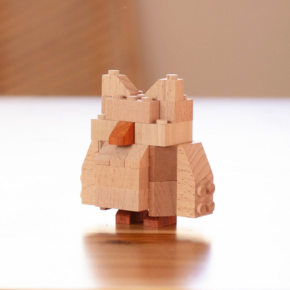 木製 ブロックオブジェ 木製ブロック Timblo (ティンブロ) フクロウ | ウッディプッディ